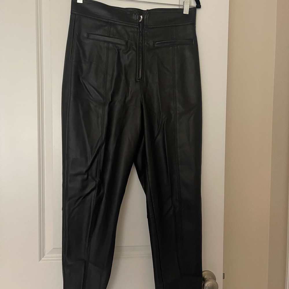 Black Faux Leather Pants